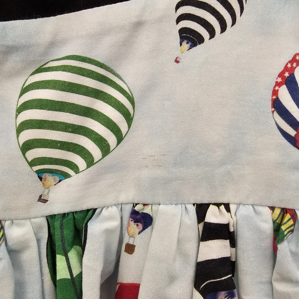 Unique Vintage Multicolor Hot Air Balloon Midi Dress - Picture 4 of 7